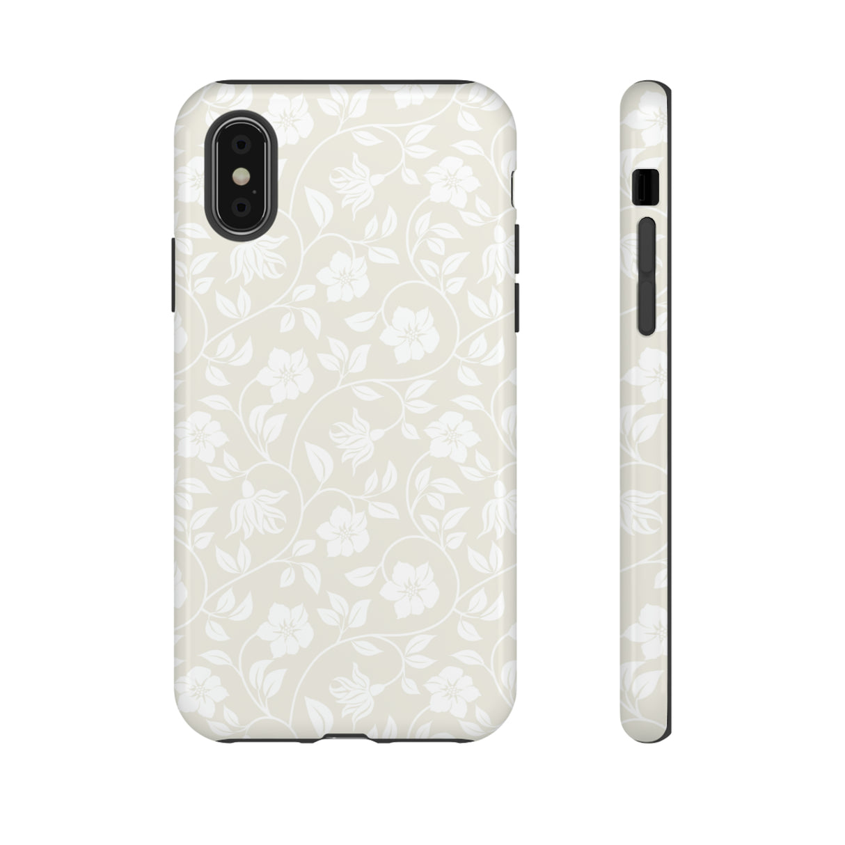 Light Color Floral iPhone case (Protective) - Protective Phone Case