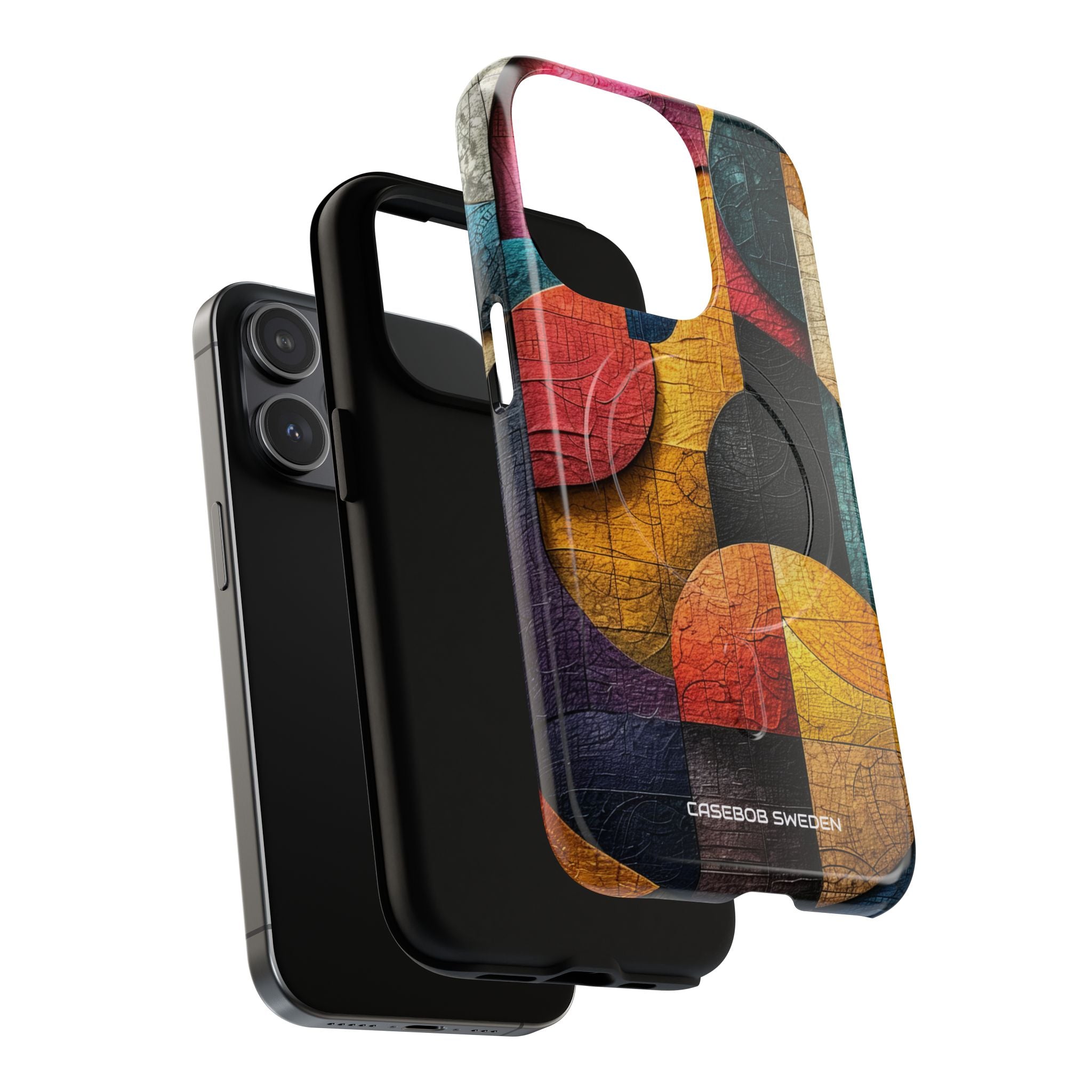 Vibrant Geometric Art - Tough + MagSafe® iPhone 15 Phone Case