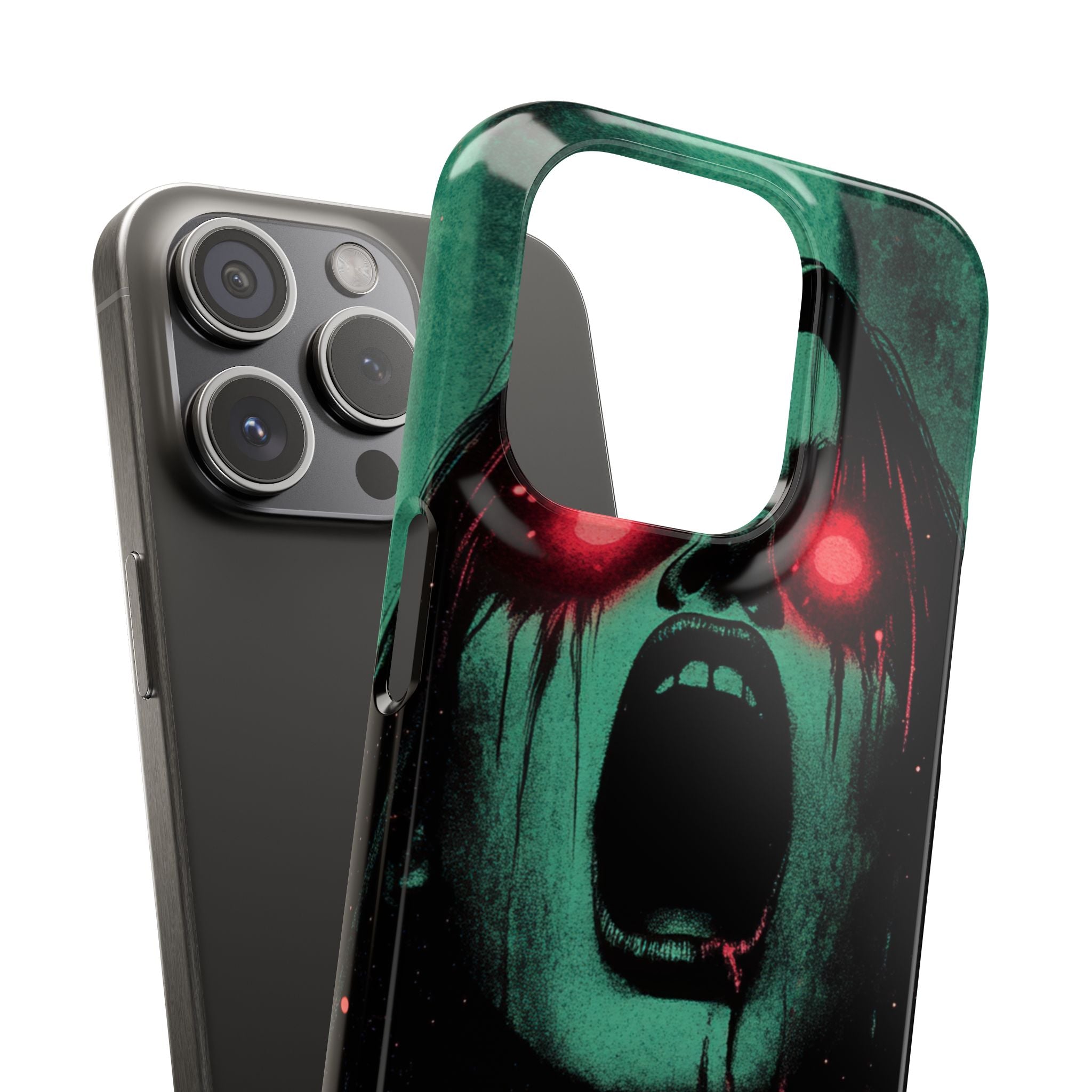 Haunting Glow of Gothic Eyes iPhone 15 - Slim Phone Case