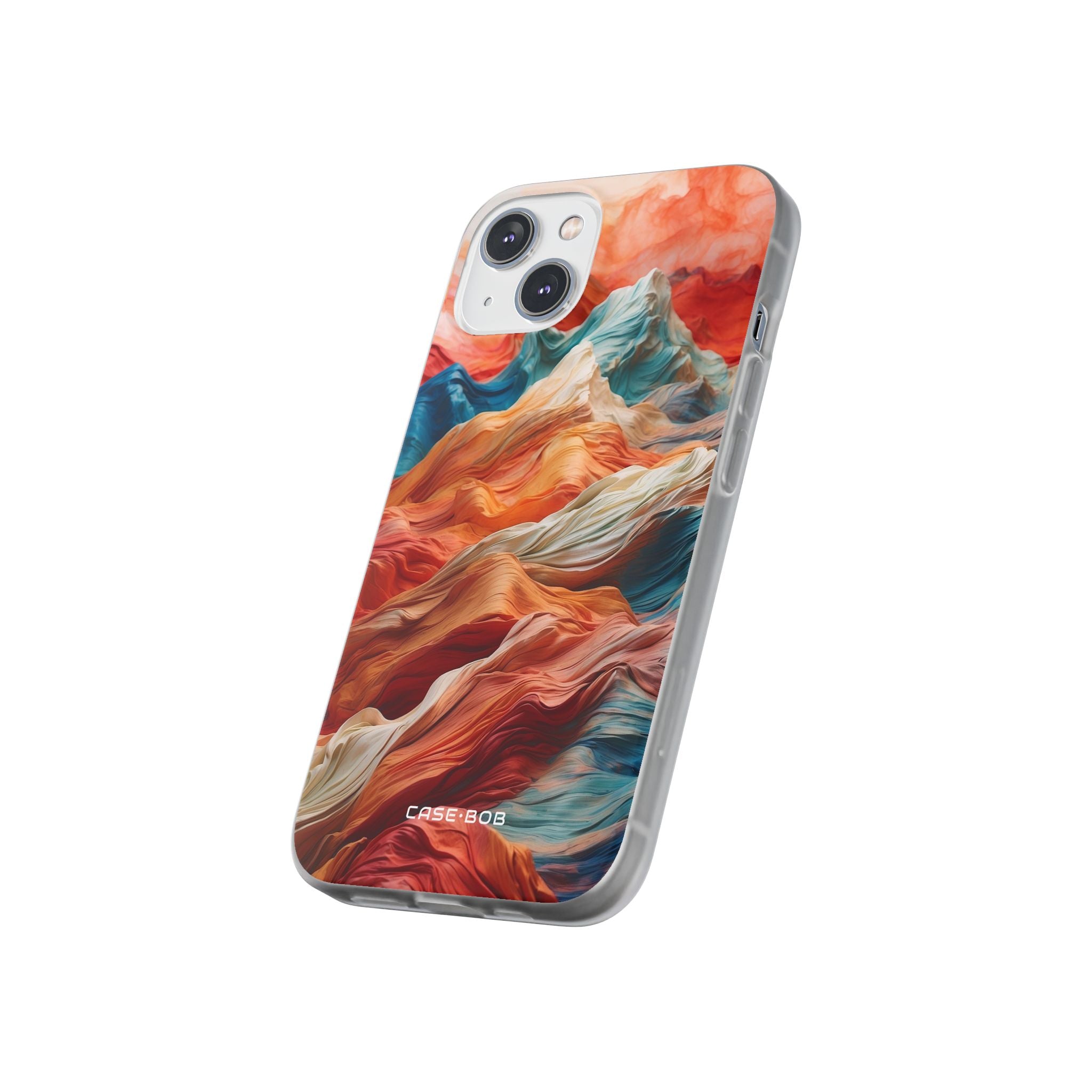 Fabric Peaks Cream iPhone 14 Case - Soft