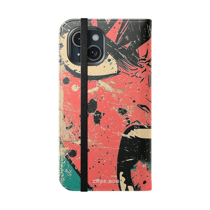 Shouting Face Burst - iPhone 15 Case - Wallet