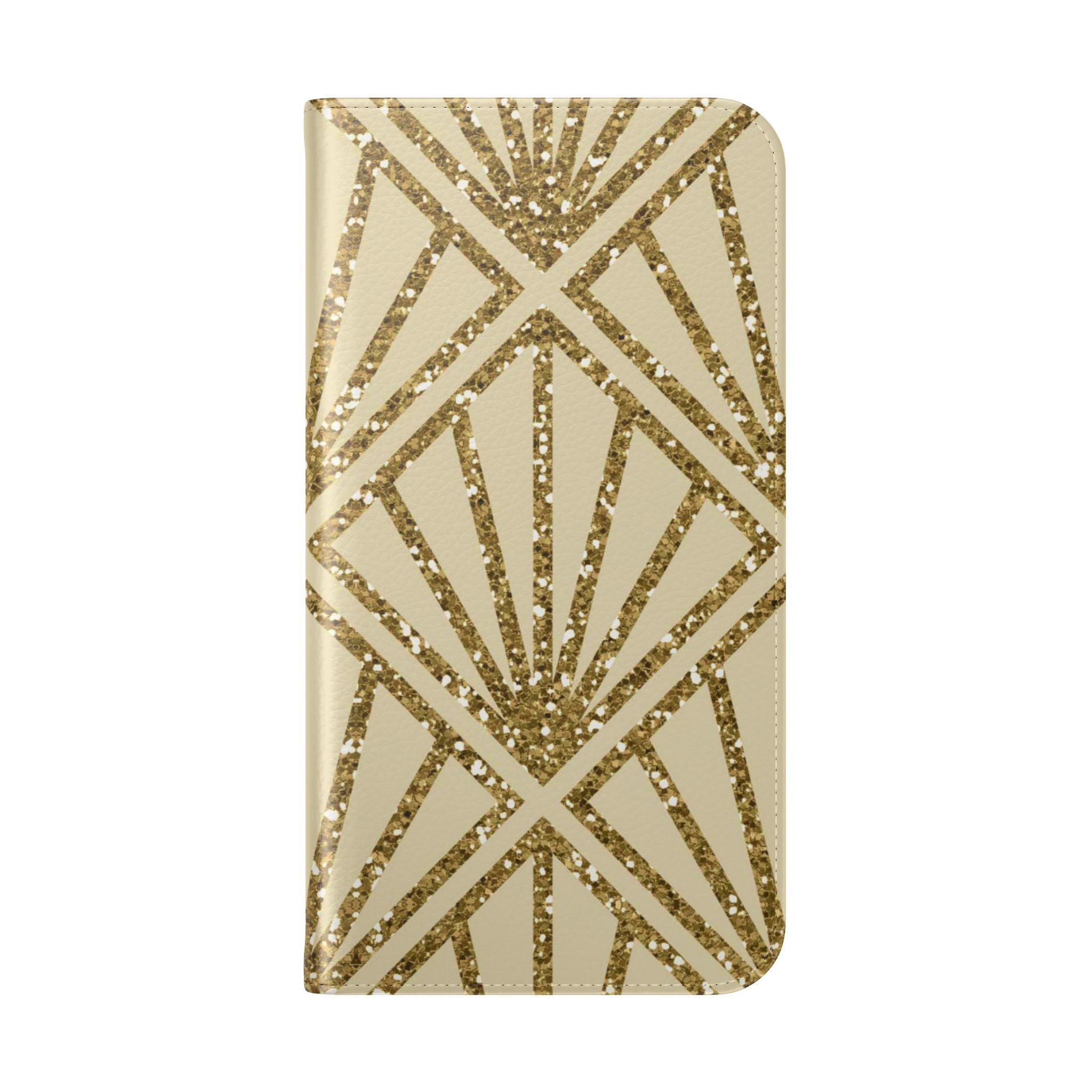 Golden Fan Sparkle - iPhone 15 Plus Case - Wallet