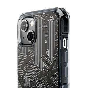 Cyber Circuitry Art - Phone Case for iPhone (Clear Impact - Magnetic)