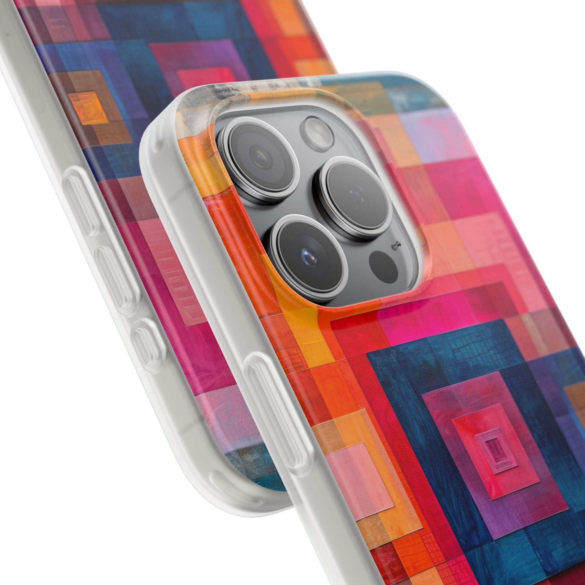 Vibrant Geometry - Flexi iPhone 15 Phone Case