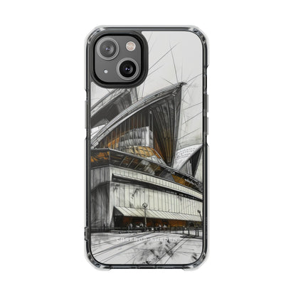 Architectural Curves in Line Formation iPhone 14 - Clear Impact Phone Case