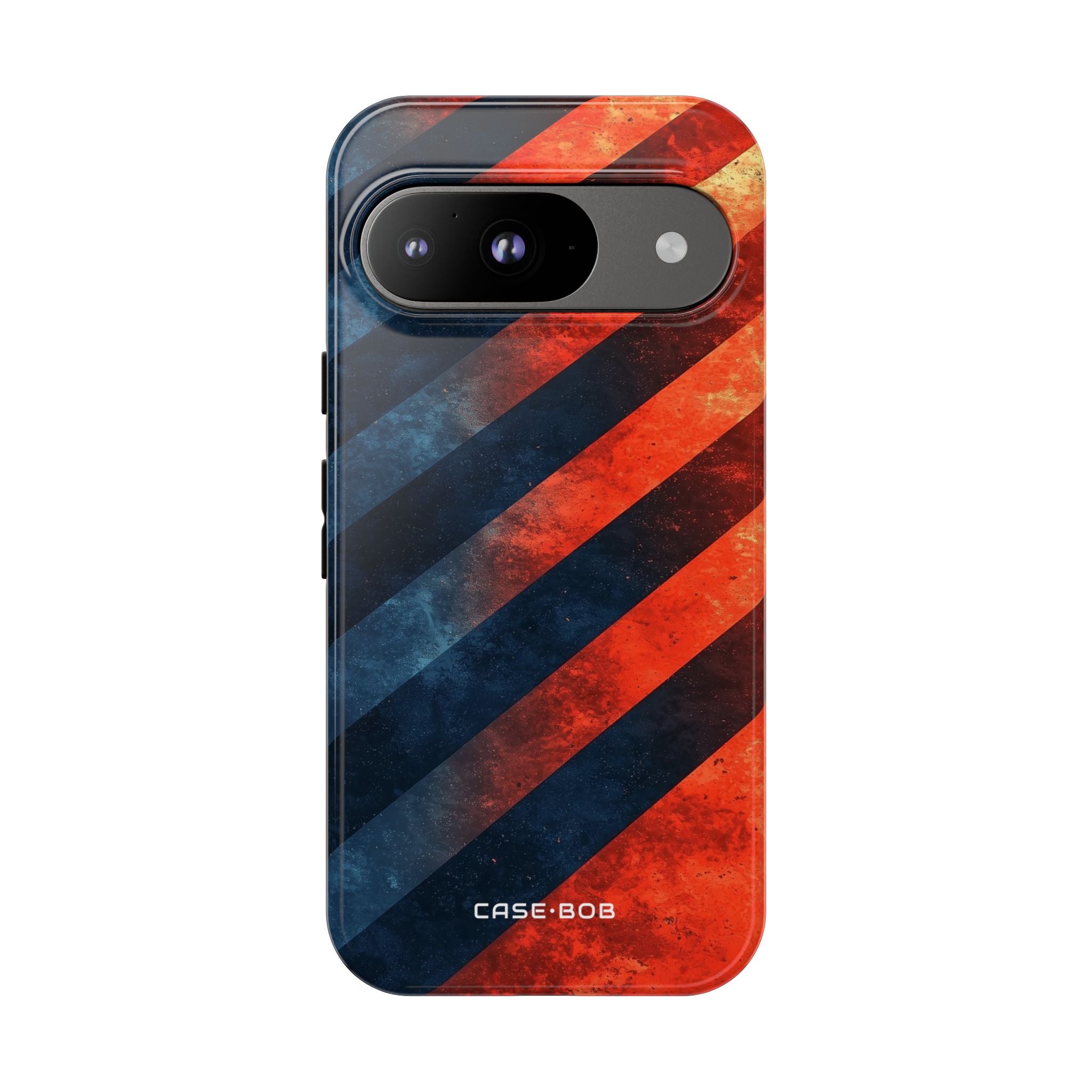 Diagonal Stripes Blaze Google Pixel 9 Case - Tough
