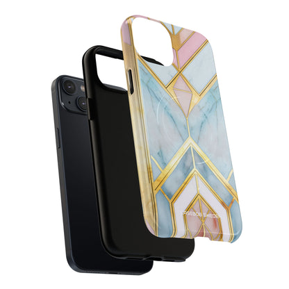 Gold Pink Art Deco - Tough + MagSafe® iPhone 14 Phone Case