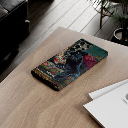 Serene Black Panther Vintage Royal Living Room Art Samsung S23 - Tough