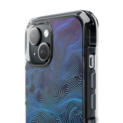 Neon Waves Flow iPhone 15 - Impact Clear+