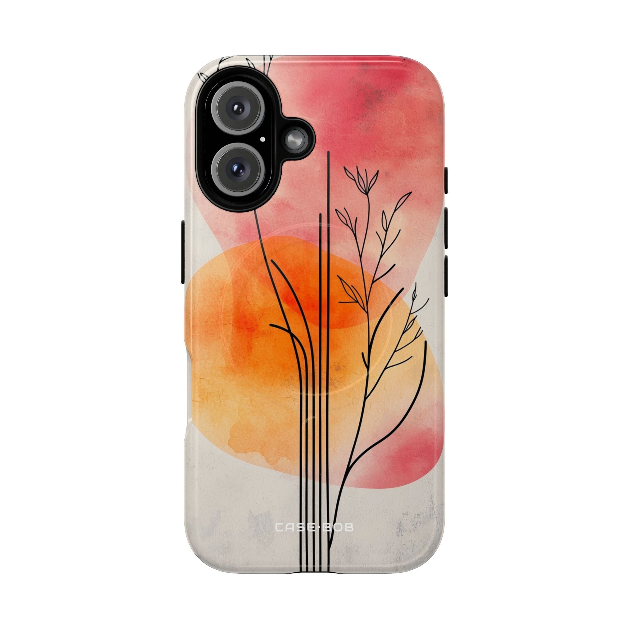 Curved Stem Sunset iPhone 16 Case - Tough+