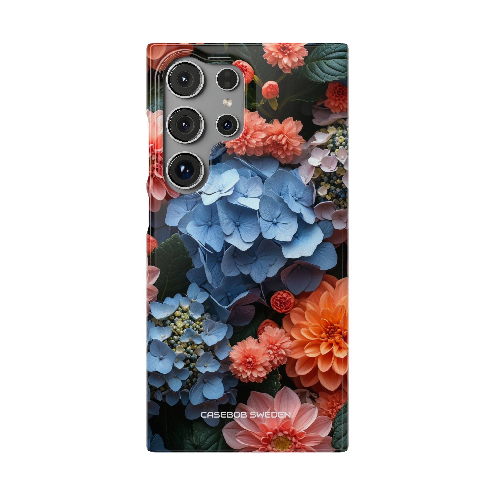 Blue Floral Bliss - Slim Samsung S24 Phone Case