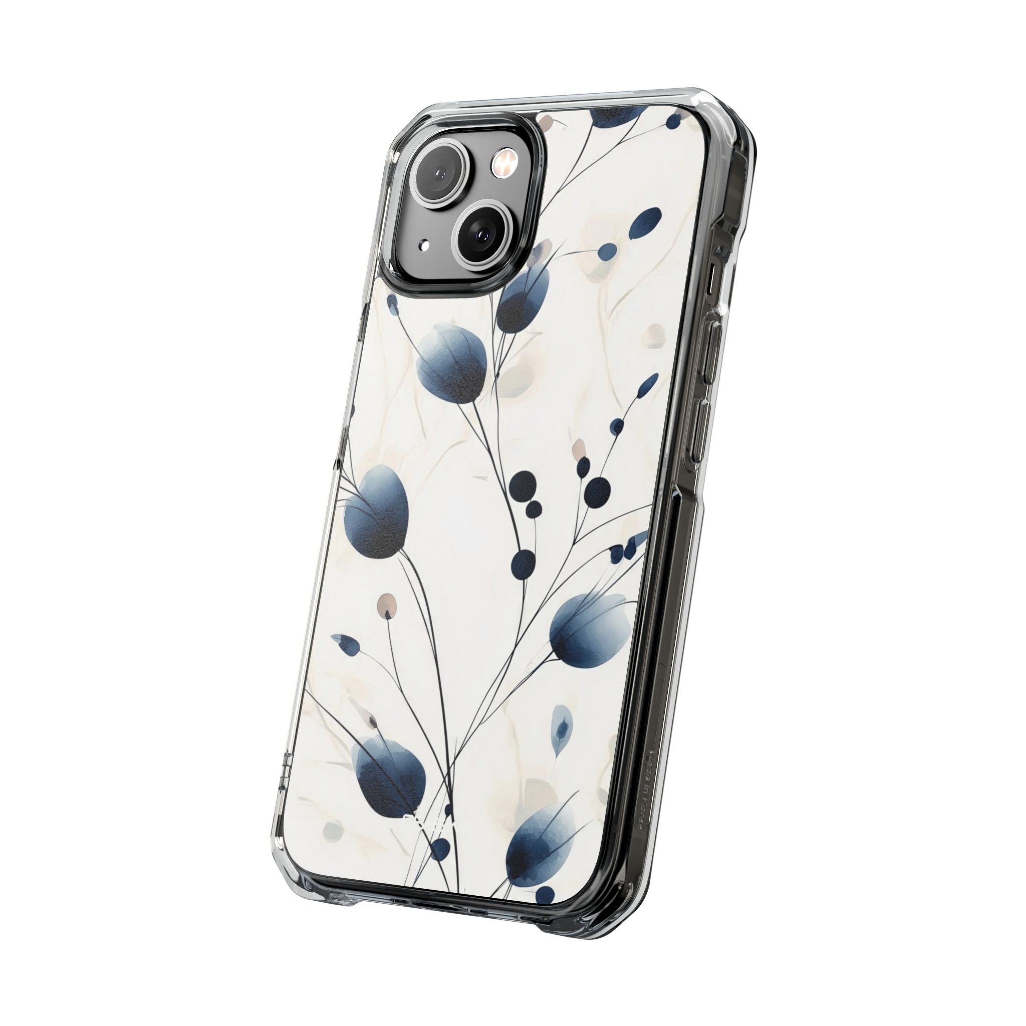 Floral Harmony Blue iPhone Case - Impact