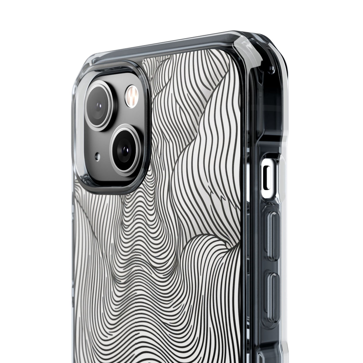 Fluid Waves - Phone Case for iPhone (Clear Impact - Magnetic)