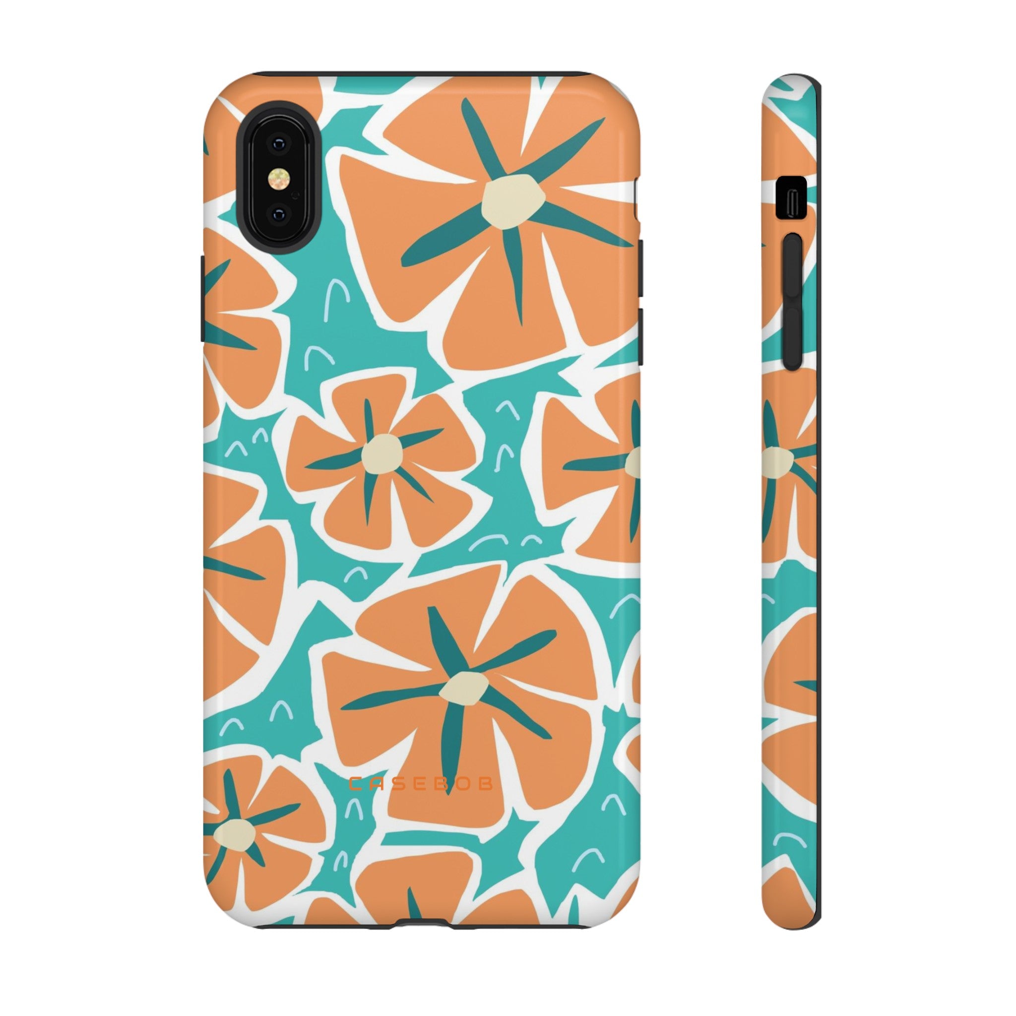 Orange Happy Flower - Protective Phone Case