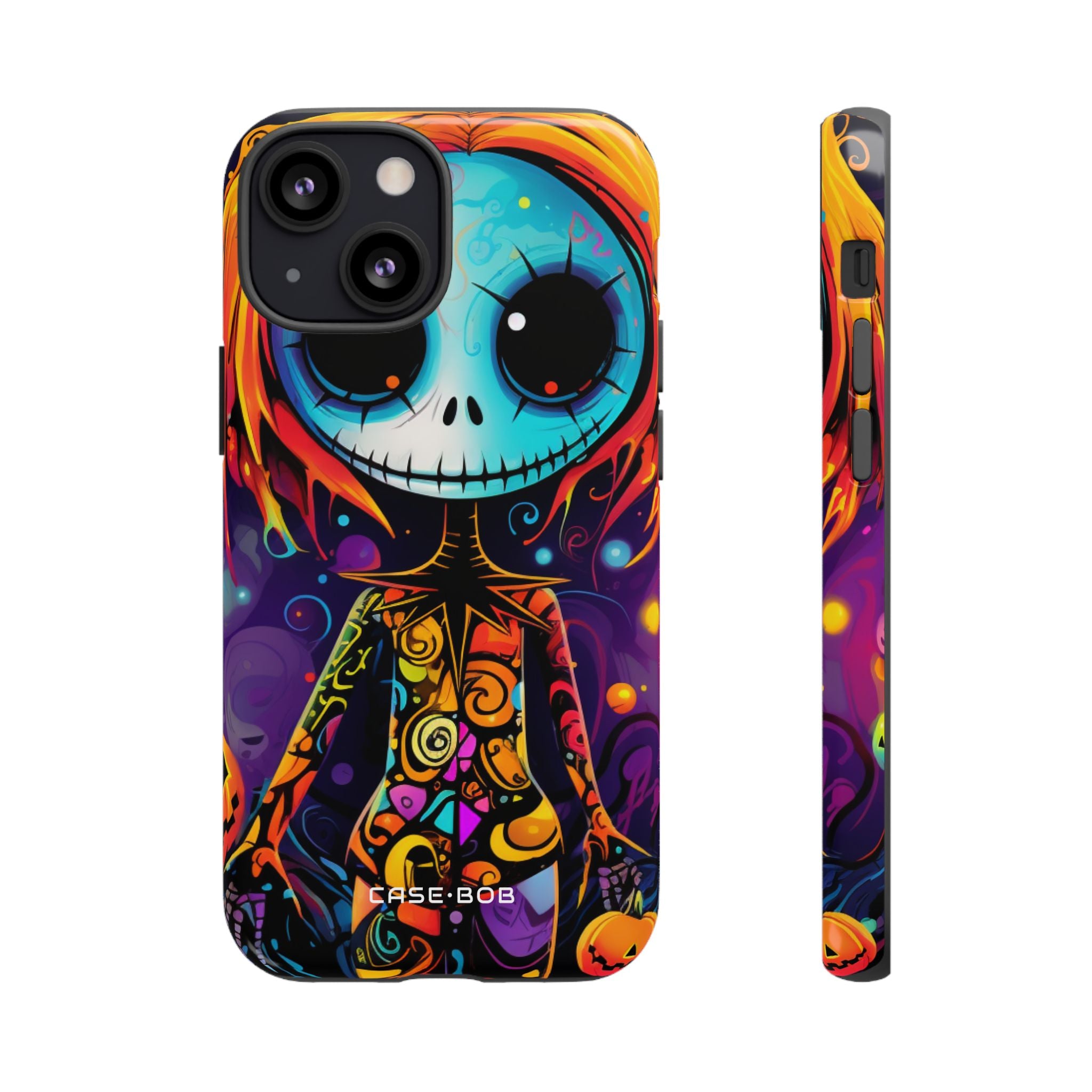 Blue Skull Swirl iPhone 13 Mini Case - Tough