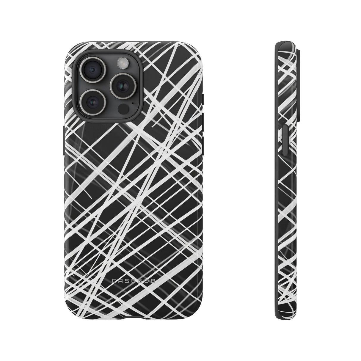 White Line Elegance - Protective Phone Case