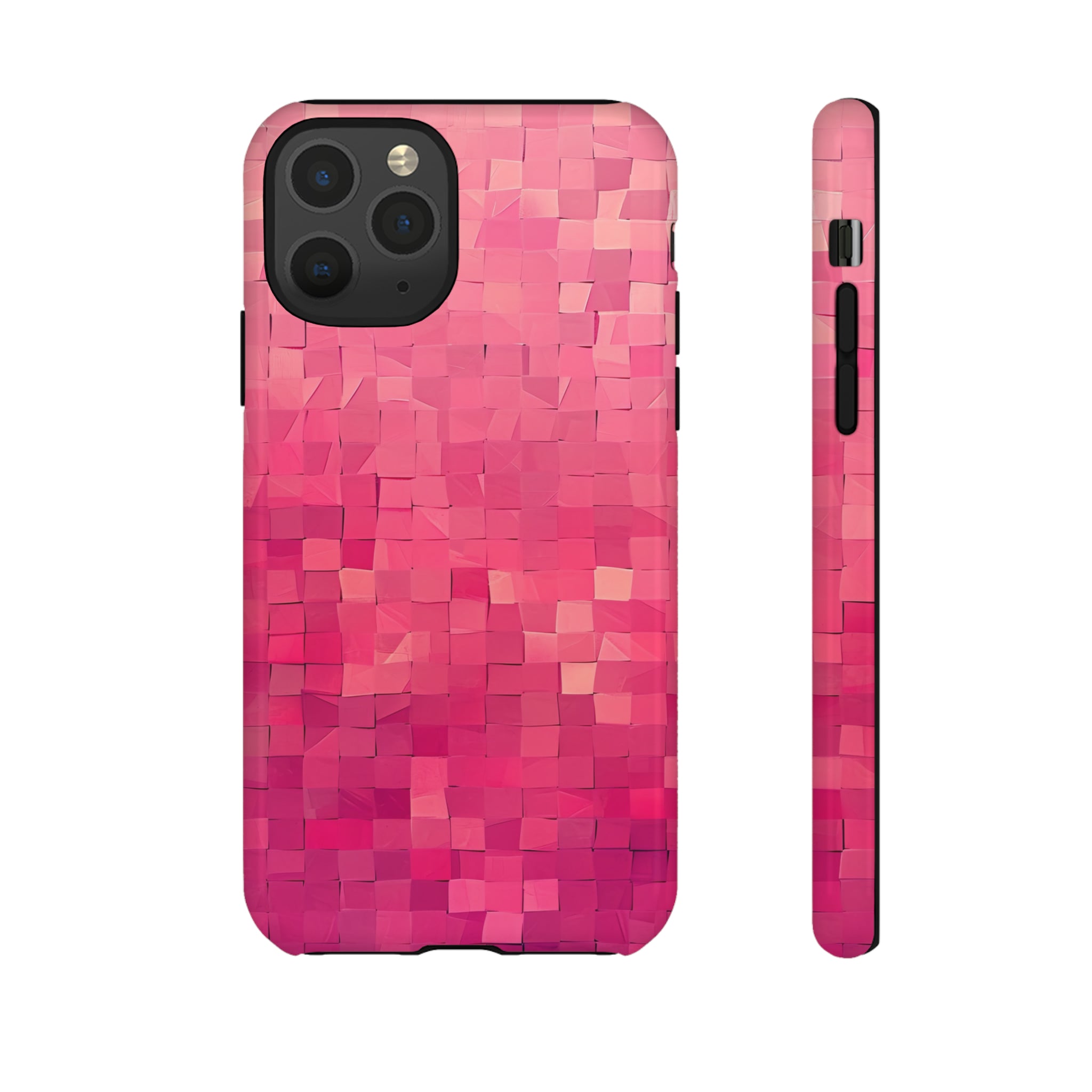 Pink Transition Squares - Protective Phone Case