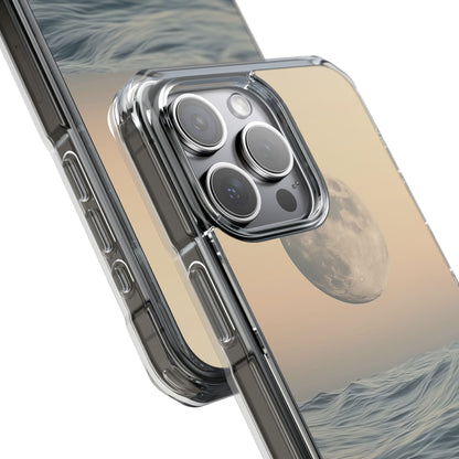 Moon Illuminates Waves iPhone Case - Impact