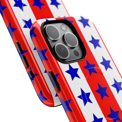 Patriotic American Flag Inspired Seamless iPhone 15 - Tough+