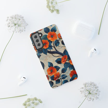 Orange Blossoms Mosaic Harmony  Samsung S21 - Tough Phone Case