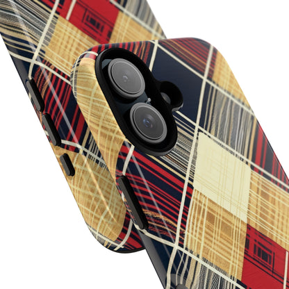 Plaid Diamond Tapestry iPhone 16 - Tough