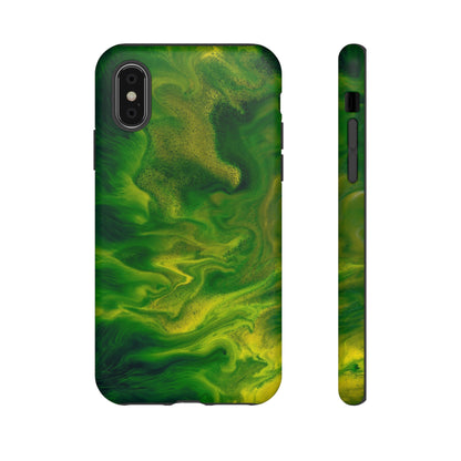 Green Smoke Ink Art iPhone Case (Protective) iPhone X Matte Phone Case