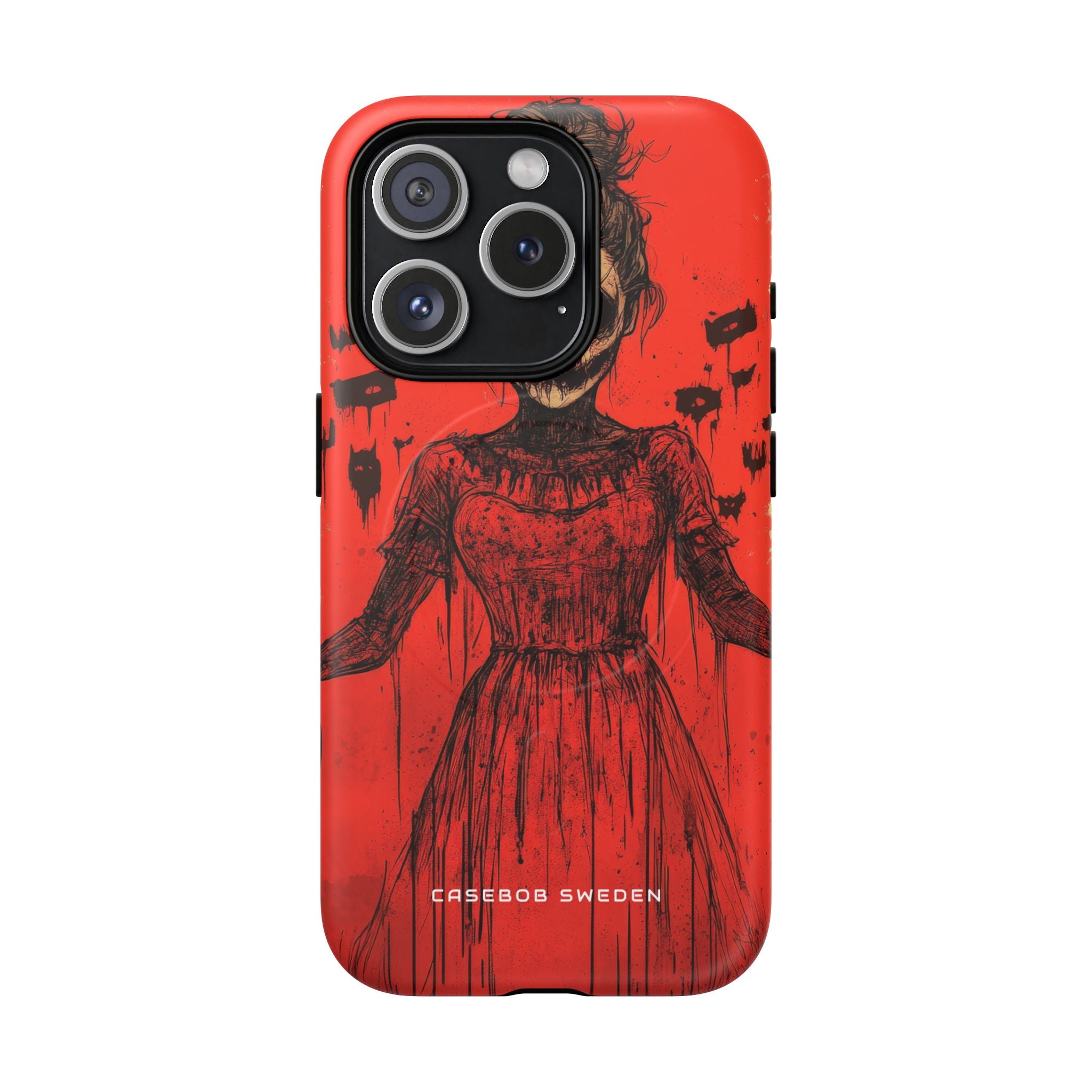 Haunting Scarlet Descent iPhone 15  Tough+ Phone Case