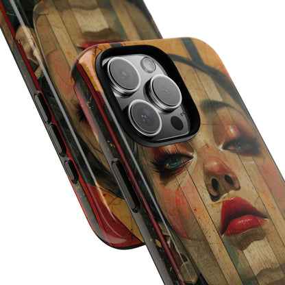 Bold Art Deco Portrait - Tough iPhone 16 Phone Case