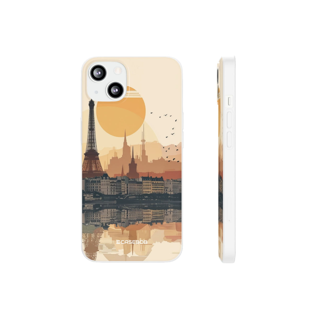 Parisian Sunset Serenity | Flexible Phone Case for iPhone