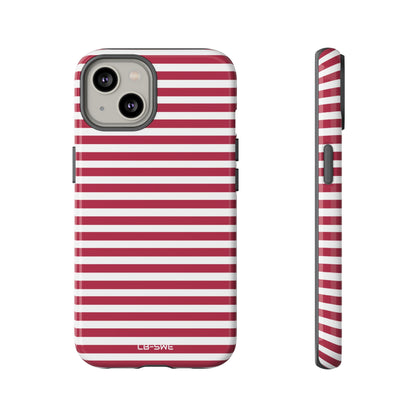 Crimson Stripes Flow - iPhone Case