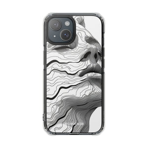 Topographic Serenity - Phone Case for iPhone (Clear Impact - Magnetic)