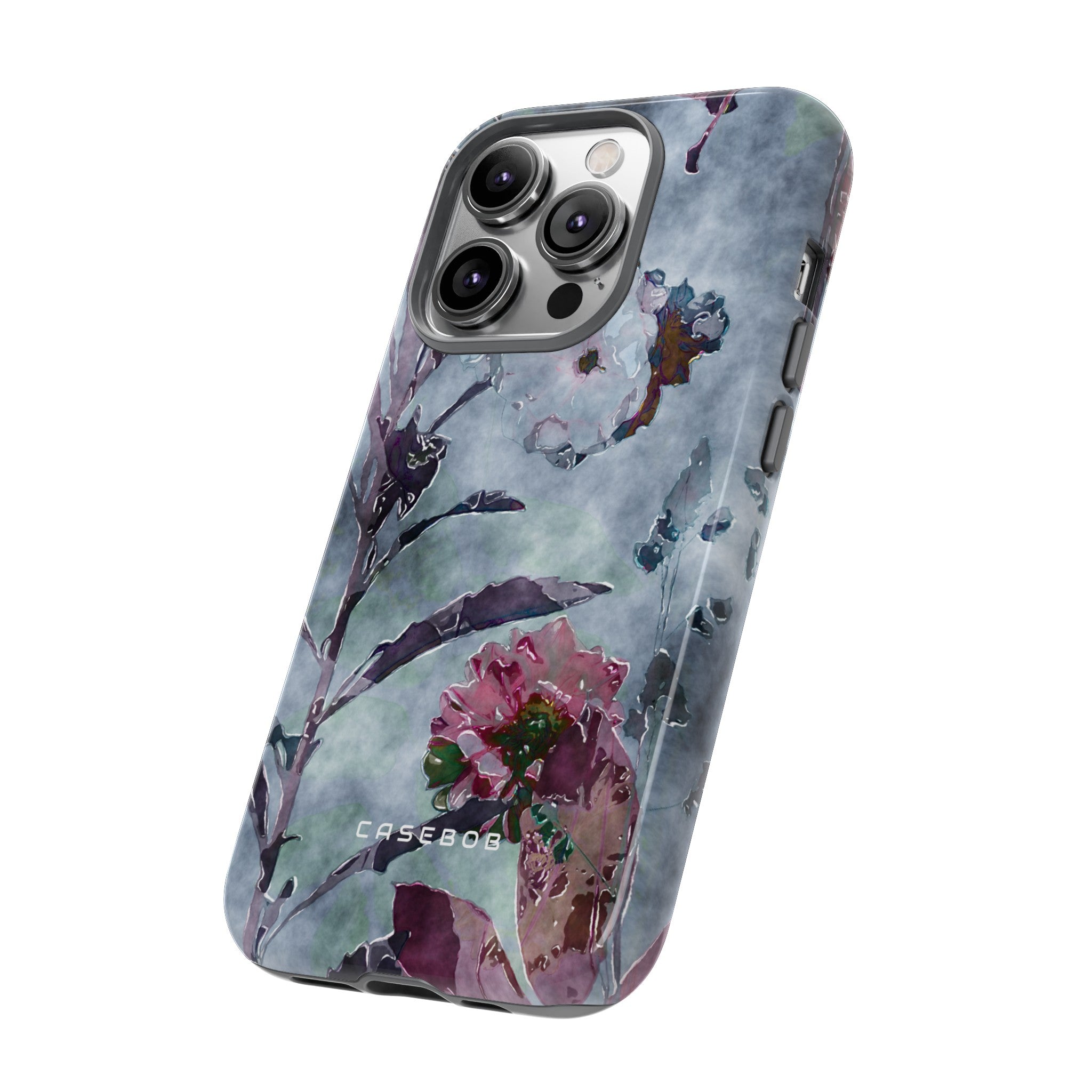 Monochrome Roses, Peonies & Asters - Protective Phone Case