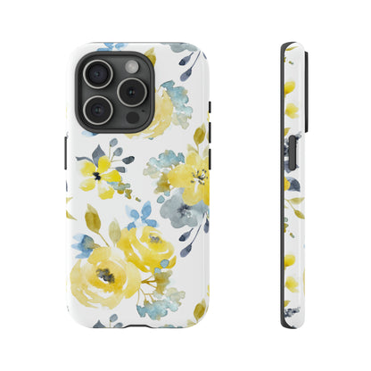 Yellow Floral - Protective Phone Case