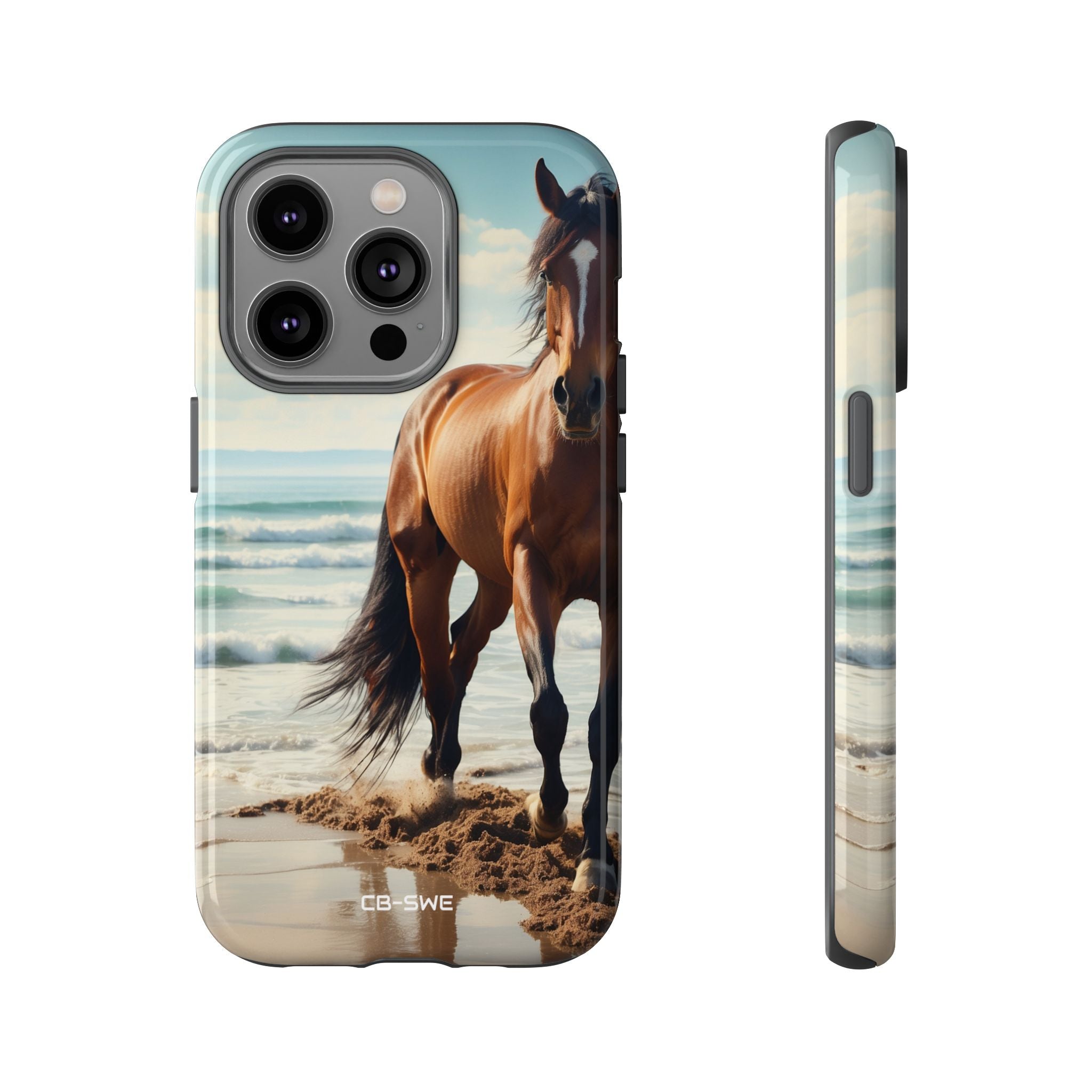 Horse Gallops Shoreline - iPhone Case