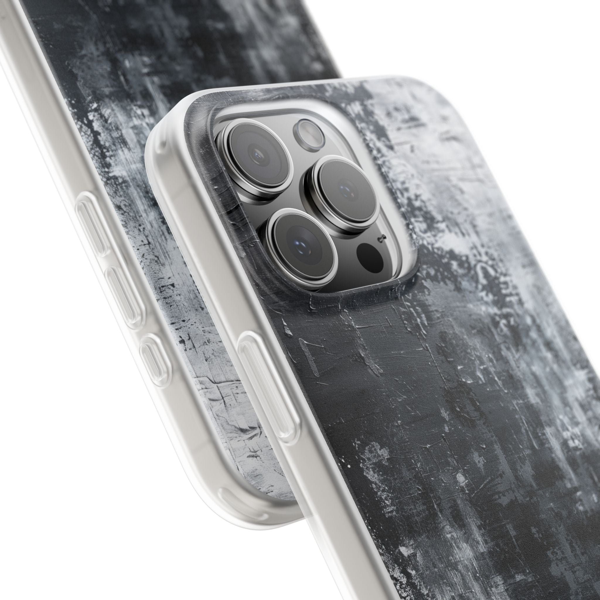 Textured Blackscape iPhone 16 Pro Max Case - Soft