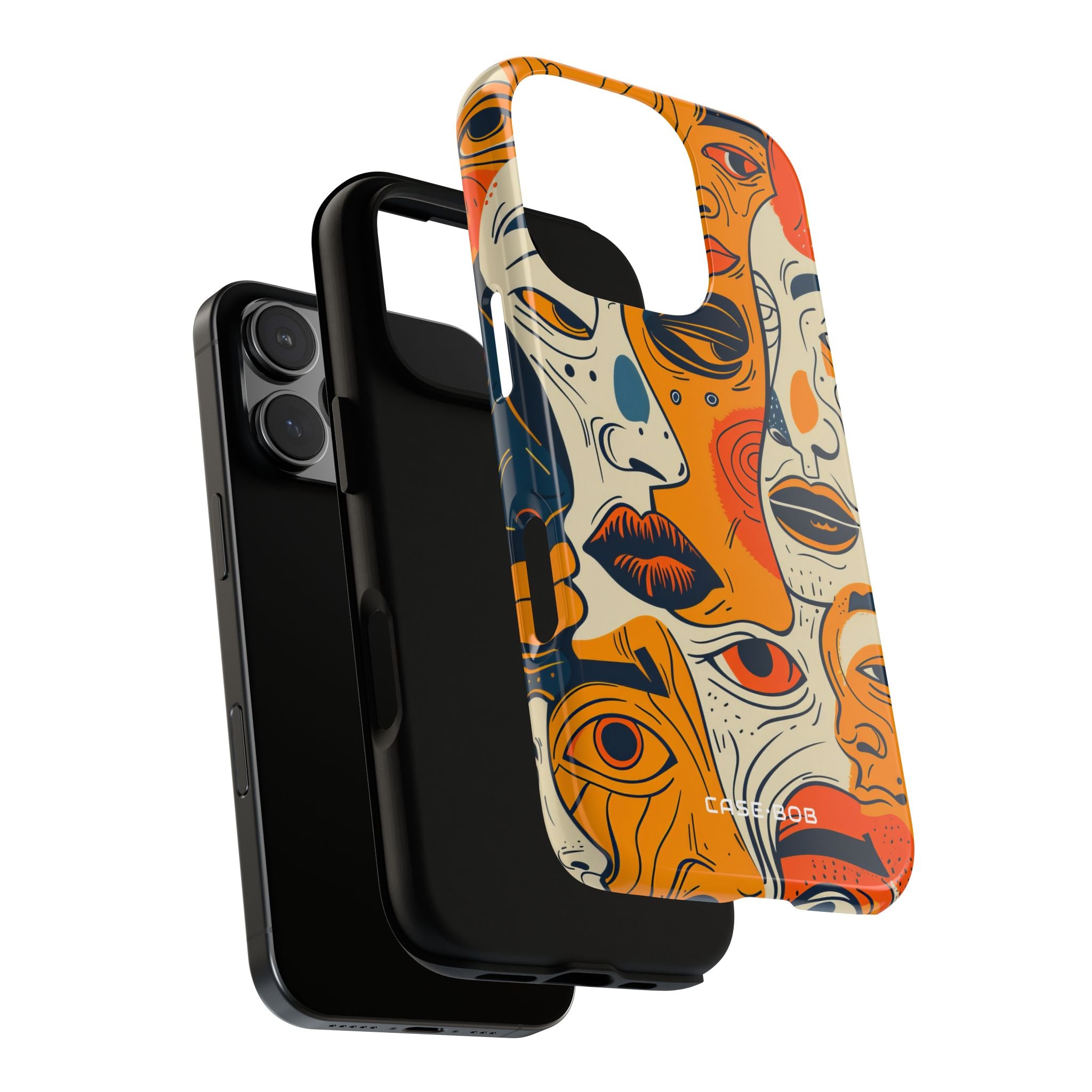 Fiery Faces iPhone 16 Pro Case - Tough