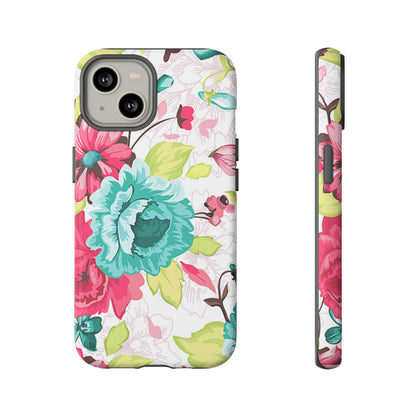 Vintage Flowers Pattern iPhone case - Protective Phone Case