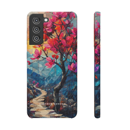 Vibrant Geometric Tree Landscape Samsung S21 - Slim Phone Case