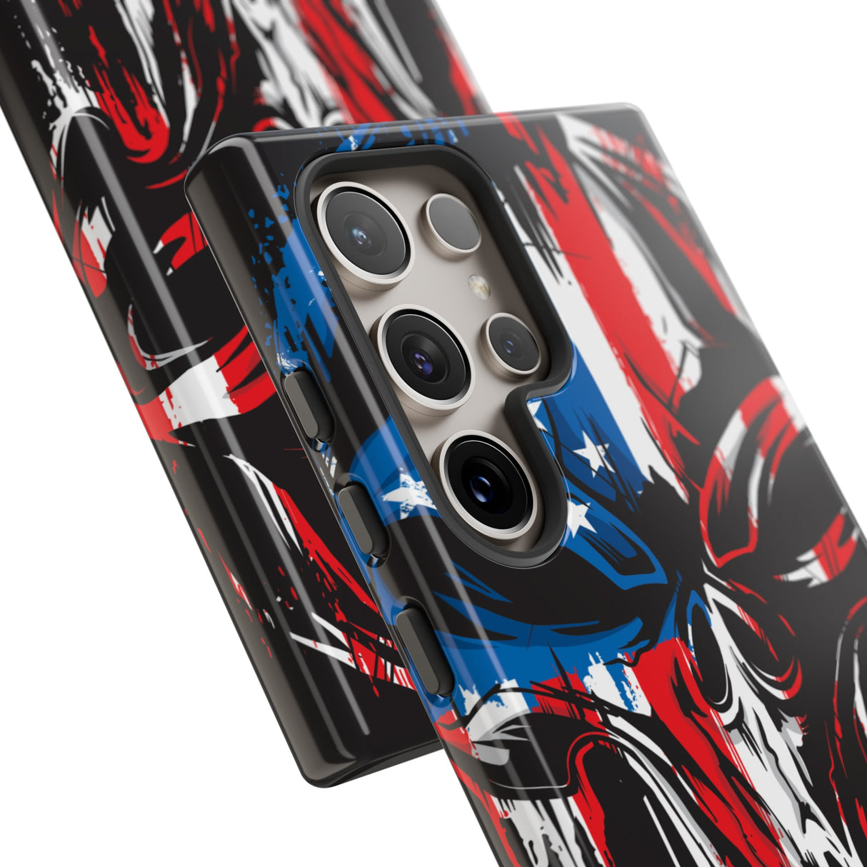 Military Grunge Skull Patriotic - Protective Phone Case