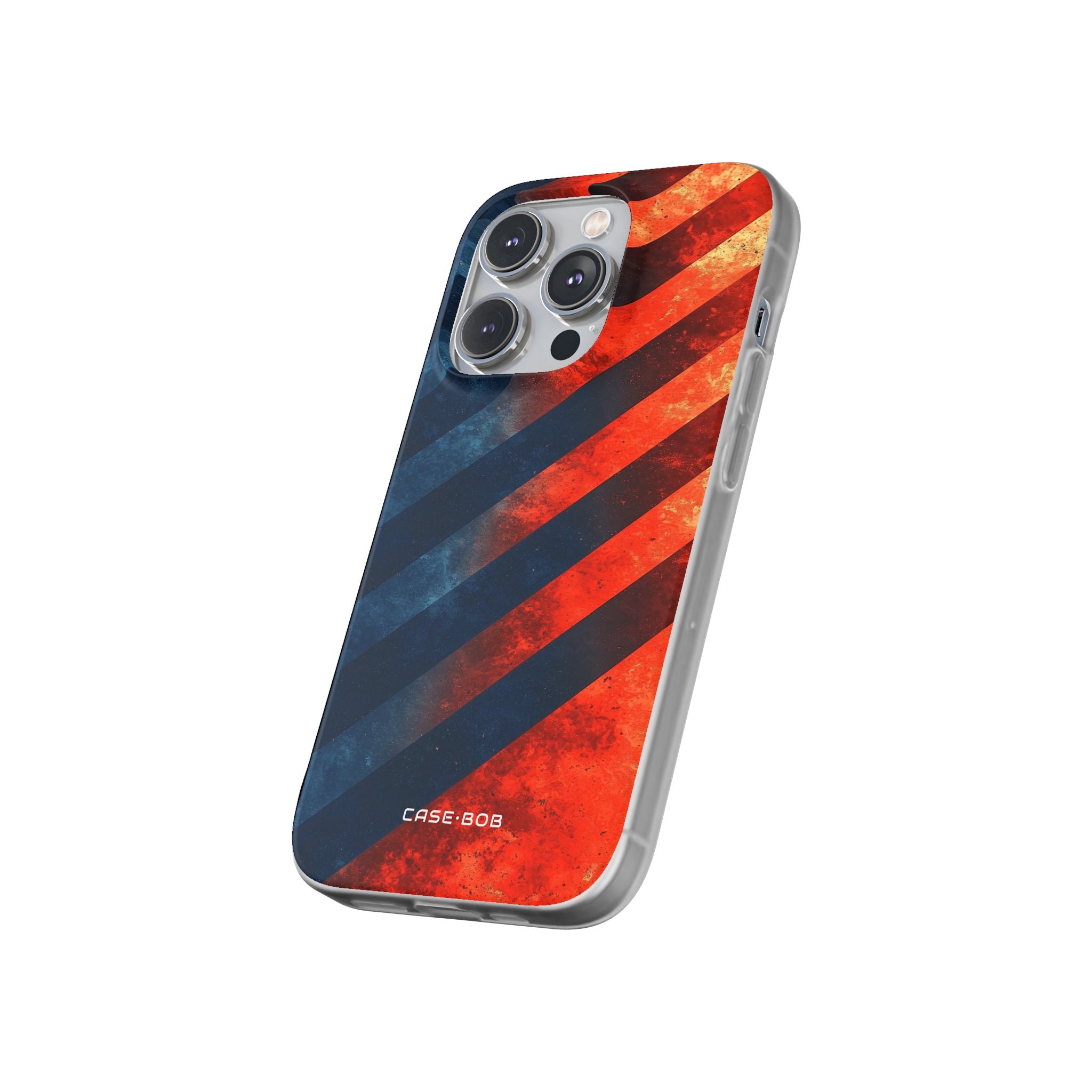 Diagonal Stripes Blaze iPhone 14 Pro Case - Soft