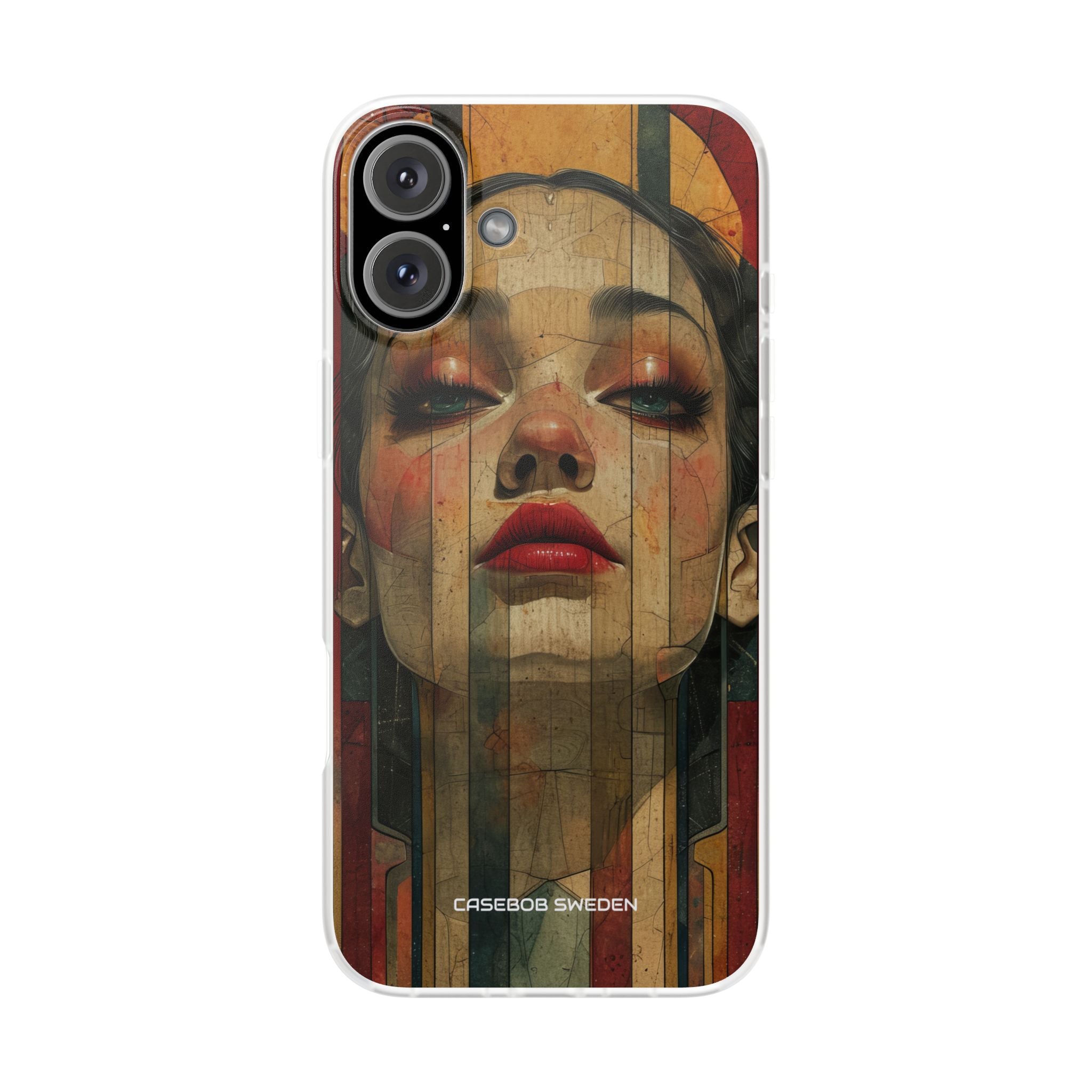 Bold Art Deco Portrait - Flexi iPhone 16 Phone Case