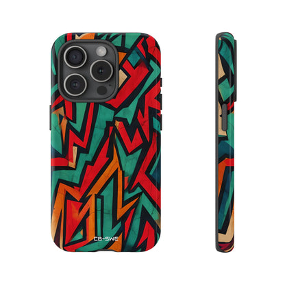 Vivid Geometry Dance - iPhone Case