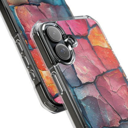 Cracked Earth Mosaic - Clear Impact iPhone 16 Phone Case