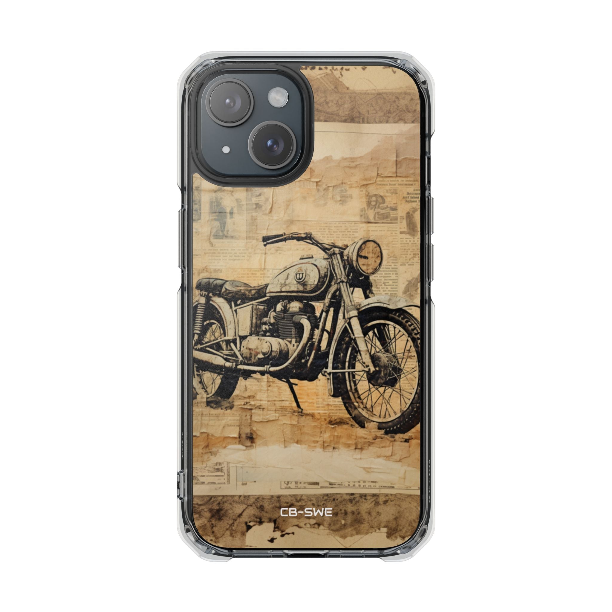 Vintage Motorcycle Collage iPhone Case - Impact