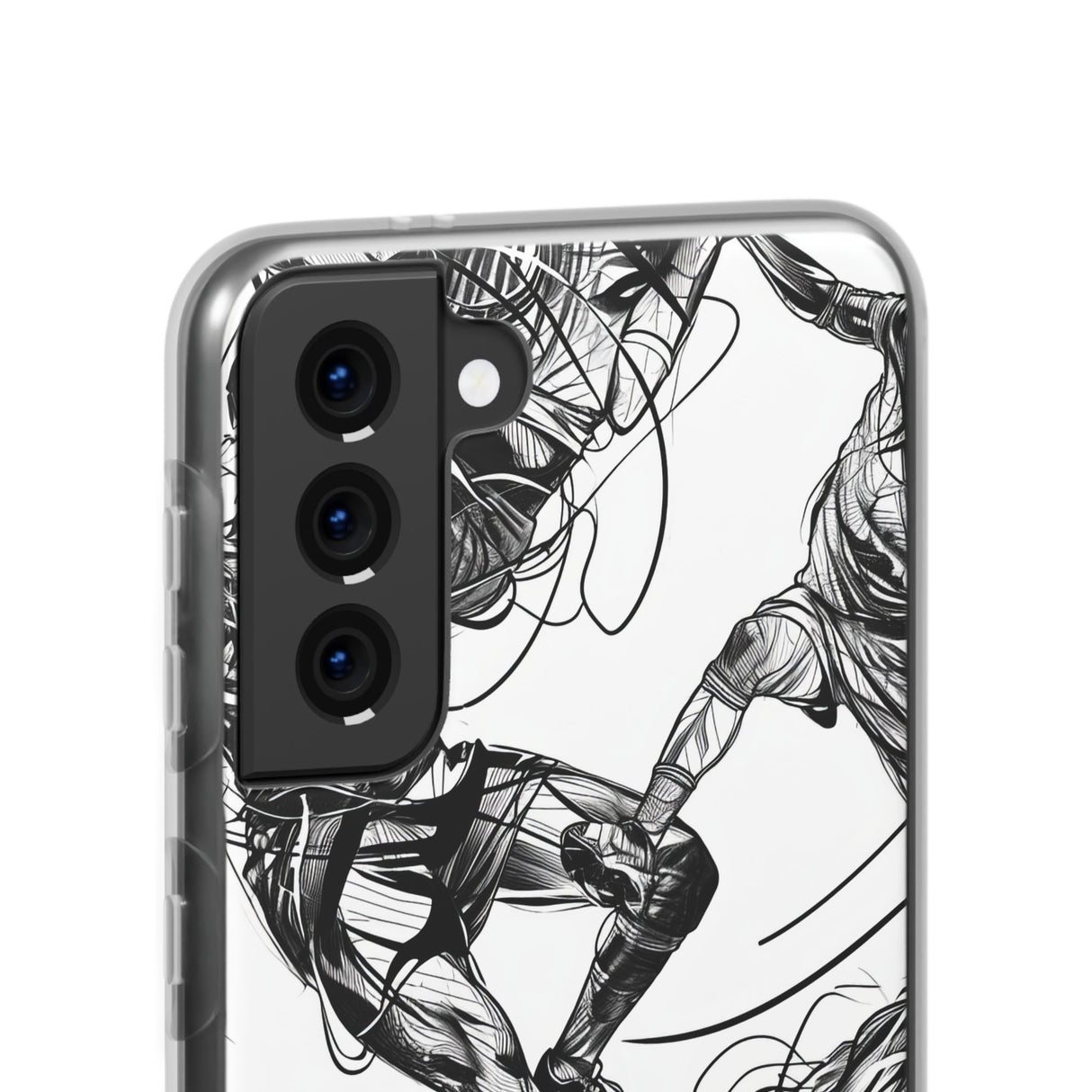 Dynamischer athletischer Surrealismus | Flexible Handyhülle für Samsung Galaxy