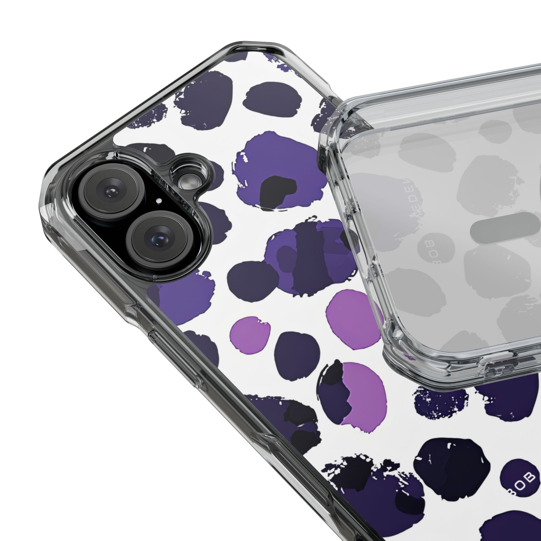 Purple Inkblots iPhone 16 - Clear Impact Phone Case