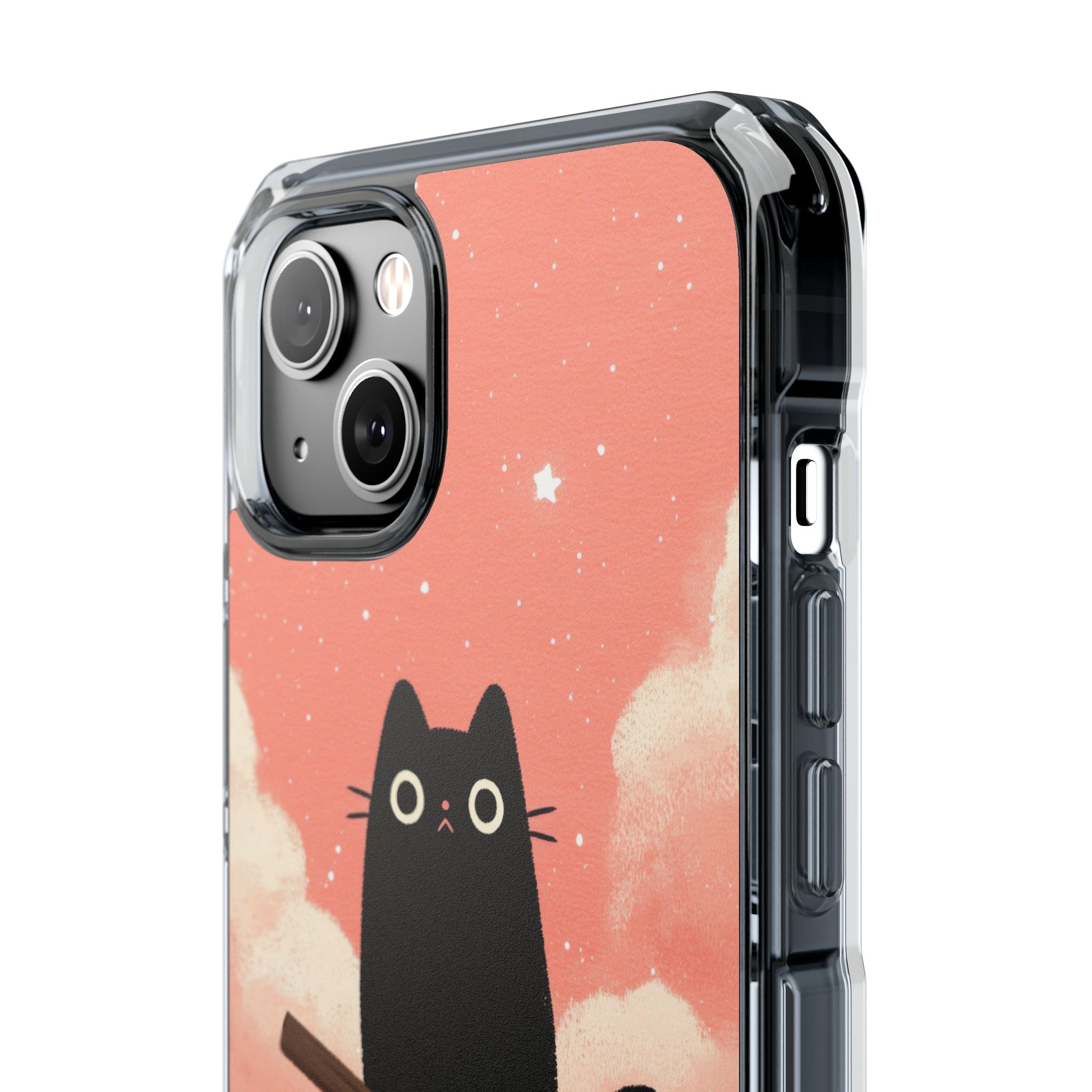 Cat Rides Broom iPhone Case - Impact