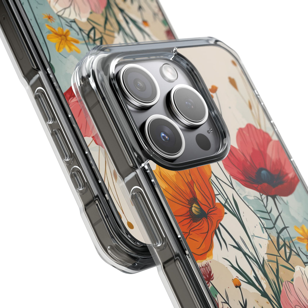 Blooming Whimsy – Handyhülle für iPhone (Clear Impact – Magnetisch) 