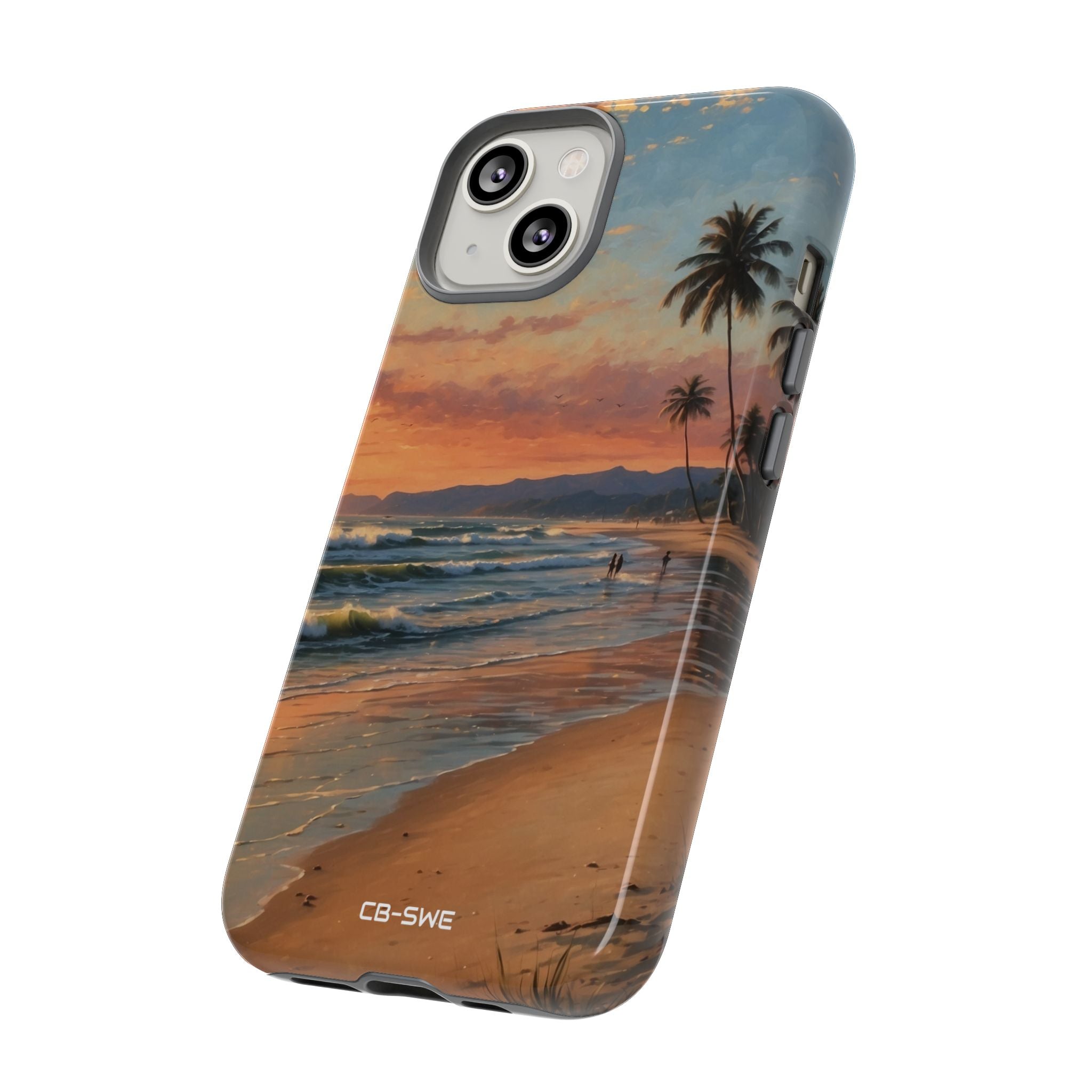 Golden Waves Embrace - iPhone Case
