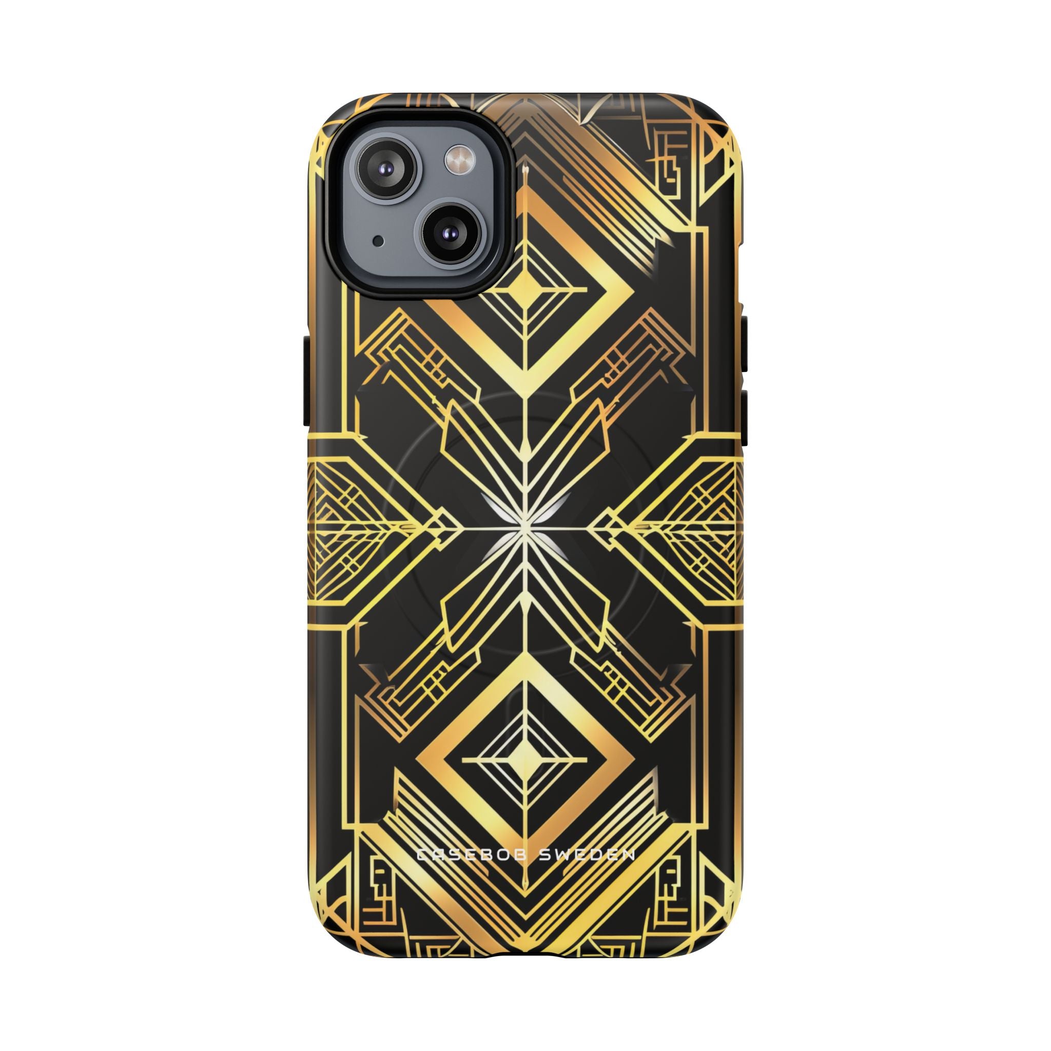 Golden Geometric Opulence iPhone 14 | Tough+ Phone Case